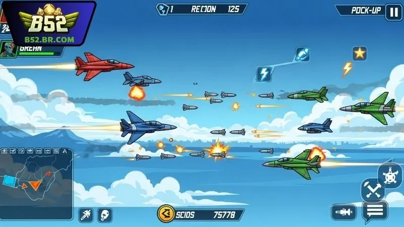 Đại chiến B52 - Tựa game bắn máy bay B52 thăng hàm kịch tính 4 Tính năng đặc biệt và sức hút từ hệ thống boss đại chiến B52
